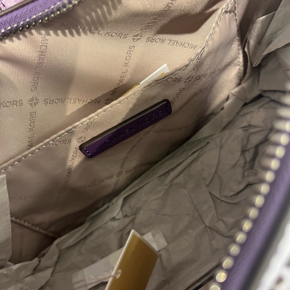 Michael Kors Large Purple Ombre Pouchette Crossbody - Picture 5 of 6
